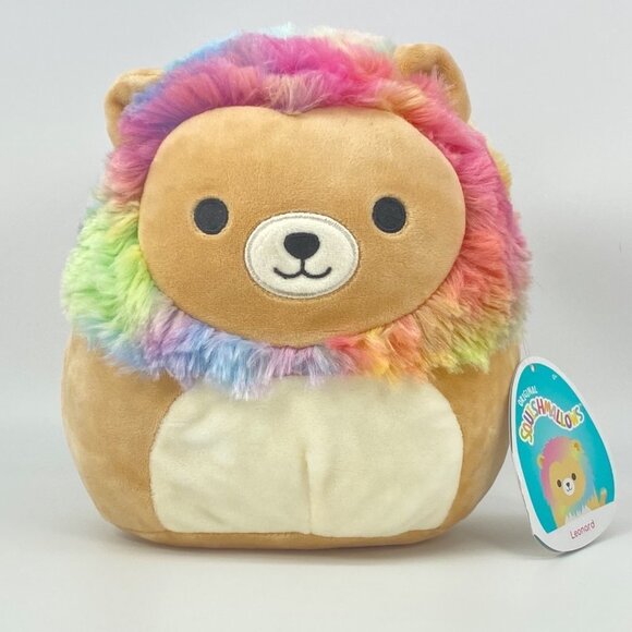 Squishmallows Other - Squishmallows 8" Leonard the Rainbow Mane Lion  Kelly Toy Stuffed Plush 2021